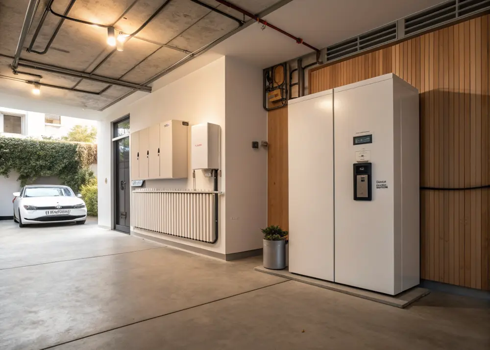 solcellsbatterier i garage