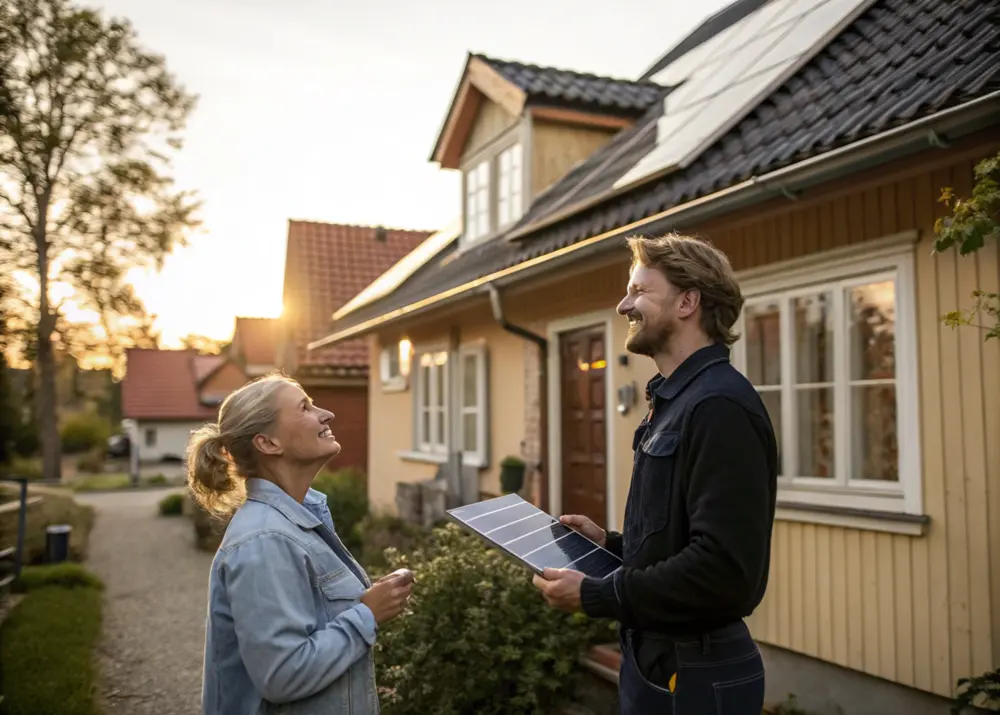 glad konversation om energi i hemmet